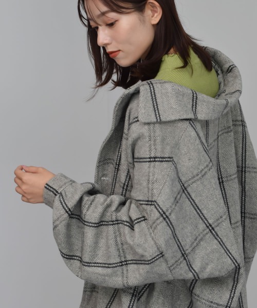 Auntie Rosa（アンティローザ）の「【Shoowtime】ビッグシルエット シャツジャケット Big silhouette Shirt jacket（その他アウター・レディース・ベージュ/グレー・FREE）」の8枚目の写真