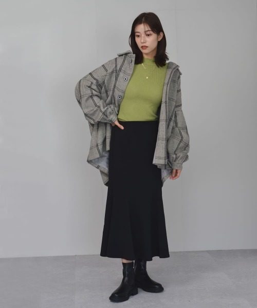 Auntie Rosa（アンティローザ）の「【Shoowtime】ビッグシルエット シャツジャケット Big silhouette Shirt jacket（その他アウター・レディース・ベージュ/グレー・FREE）」の10枚目の写真