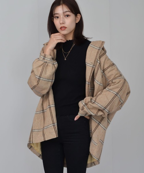 Auntie Rosa（アンティローザ）の「【Shoowtime】ビッグシルエット シャツジャケット Big silhouette Shirt jacket（その他アウター・レディース・ベージュ/グレー・FREE）」の13枚目の写真