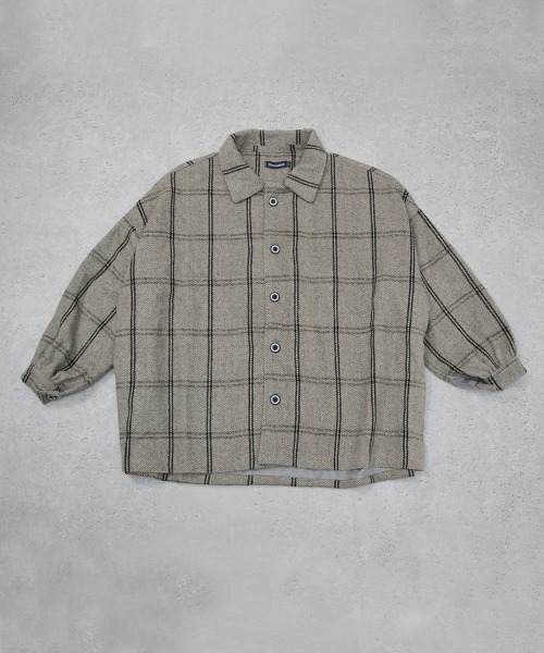 Auntie Rosa（アンティローザ）の「【Shoowtime】ビッグシルエット シャツジャケット Big silhouette Shirt jacket（その他アウター・レディース・ベージュ/グレー・FREE）」の21枚目の写真