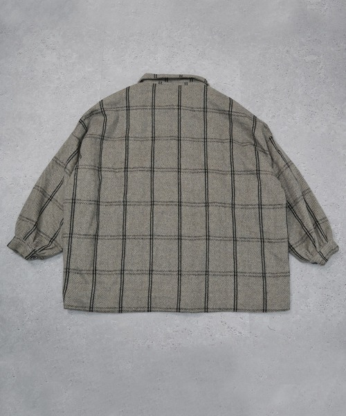 Auntie Rosa（アンティローザ）の「【Shoowtime】ビッグシルエット シャツジャケット Big silhouette Shirt jacket（その他アウター・レディース・ベージュ/グレー・FREE）」の22枚目の写真