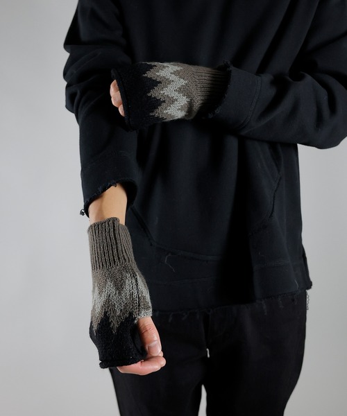 NUMBER (N)INE/ナンバーナイン ZIGZAG JACQUARD ARM WARMER/ジグザグ
