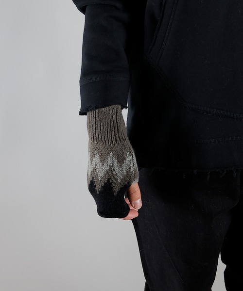 NUMBER (N)INE/ナンバーナイン ZIGZAG JACQUARD ARM WARMER/ジグザグ