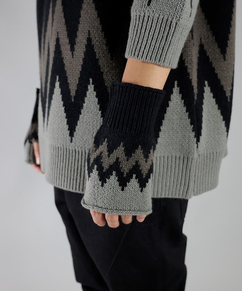 NUMBER (N)INE/ナンバーナイン ZIGZAG JACQUARD ARM WARMER/ジグザグ