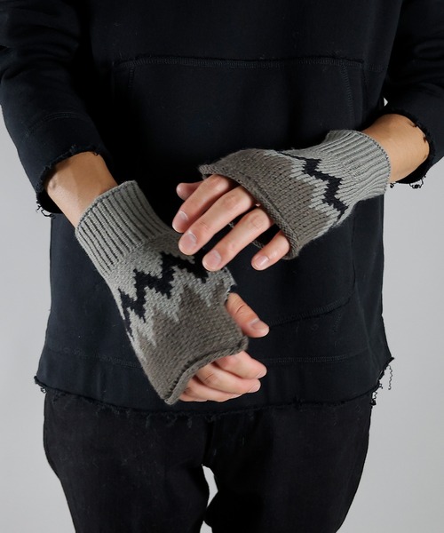 NUMBER (N)INE/ナンバーナイン ZIGZAG JACQUARD ARM WARMER/ジグザグ