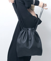 YArKA（ヤーカ）の「【YArKA/ヤーカ】real leather drawstring tote & hand bag [bdbd2]/リアルレザー巾着 トート バッグ（トートバッグ・レディース）」