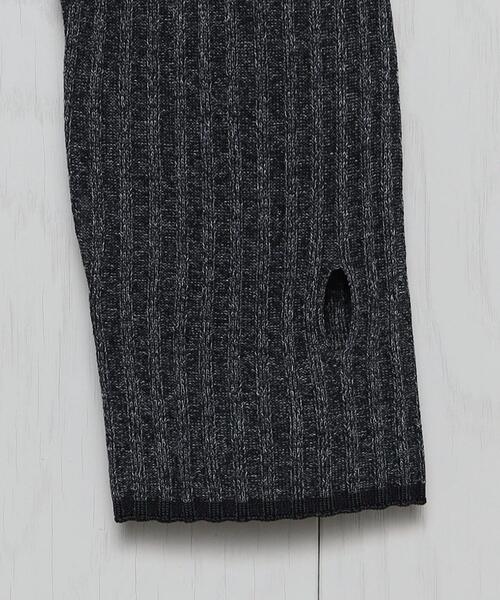 H　BEAUTY&YOUTH UNITED ARROWS（エイチビューティーアンドユースユナイテッドアローズ）の「＜H＞RAYON RIB TURTLE NECK RIB KNIT/ニット（ニット/セーター・レディース・ホワイト/ダークグレー・FREE）」の5枚目の写真