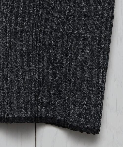 H　BEAUTY&YOUTH UNITED ARROWS（エイチビューティーアンドユースユナイテッドアローズ）の「＜H＞RAYON RIB TURTLE NECK RIB KNIT/ニット（ニット/セーター・レディース・ホワイト/ダークグレー・FREE）」の6枚目の写真