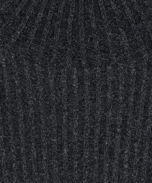 H　BEAUTY&YOUTH UNITED ARROWS（エイチビューティーアンドユースユナイテッドアローズ）の「＜H＞RAYON RIB TURTLE NECK RIB KNIT/ニット（ニット/セーター・レディース・ホワイト/ダークグレー・FREE）」の7枚目の写真
