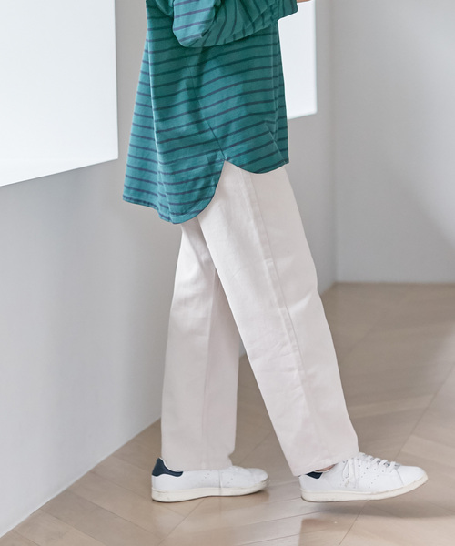 Days(デイズ)の「【Oeillet】ストレートパンツ(その他パンツ・レディース・アイボリー/ブルー/ブラック・L/LL/M)」の4枚目の写真