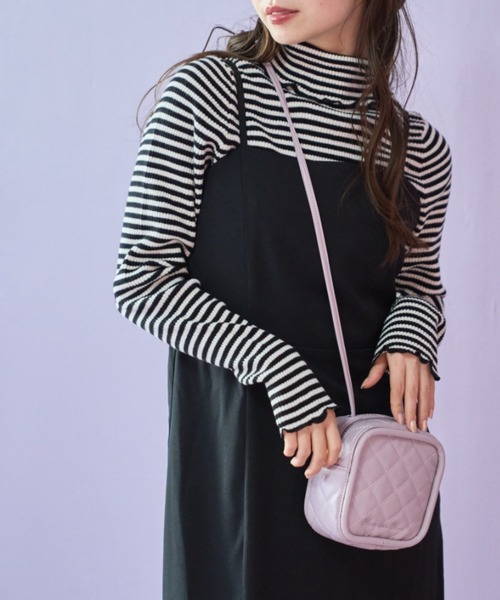 OLIVE des OLIVE（オリーブデオリーブ）の「着まわしタートルネックリブニット　1031050010（ニット/セーター・レディース・ブラック/オフホワイト/サックスブルー/ブラック系1/ブラウン系1・FREE）」の3枚目の写真