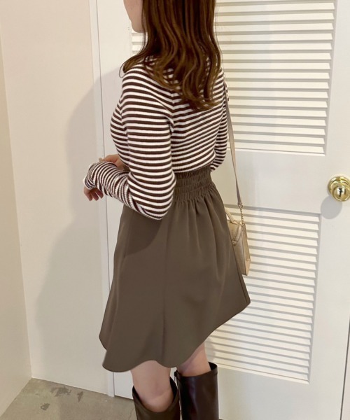 OLIVE des OLIVE（オリーブデオリーブ）の「着まわしタートルネックリブニット　1031050010（ニット/セーター・レディース・ブラック/オフホワイト/サックスブルー/ブラック系1/ブラウン系1・FREE）」の21枚目の写真