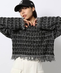 PAGEBOY | ツイードライクフリンジニット(ニット/セーター)