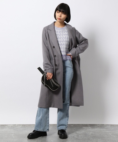 PAGEBOY(ページボーイ)の「ツイードライクフリンジニット(ニット/セーター・レディース・オフホワイト/ブラック/ラベンダー・FREE)」の13枚目の写真