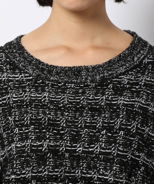 PAGEBOY(ページボーイ)の「ツイードライクフリンジニット(ニット/セーター・レディース・オフホワイト/ブラック/ラベンダー・FREE)」の17枚目の写真