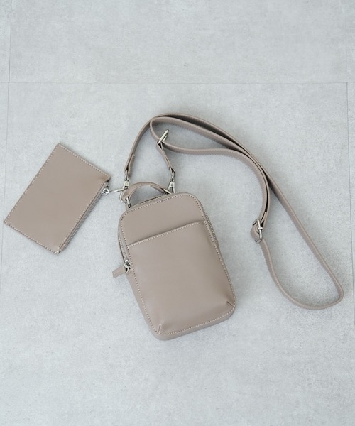 COLONY 2139（コロニートゥーワンスリーナイン）の「ミニケース付スマホショルダーバッグ（ショルダーバッグ・レディース・ベージュ/アイボリー/ブラック/ブルー/シルバー/パープル・FREE）」の15枚目の写真