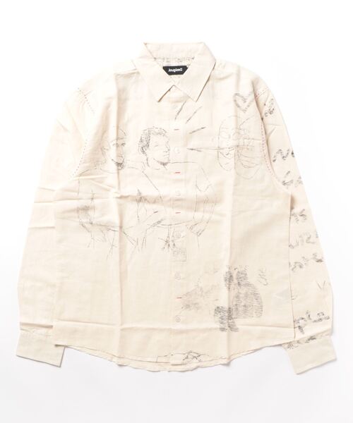 Desigual（デシグアル）の「イラスト リネンシャツ（シャツ/ブラウス・メンズ・ブラック/アイボリー・L/XXL/S/M/XL）」の6枚目の写真