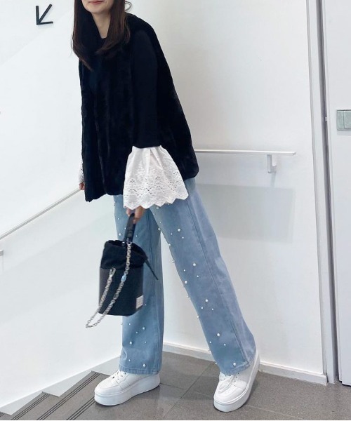 Meli rich（メリーリッチ）の「フェイクファーベスト（ベスト・レディース・ブラウン/ホワイト/ブラック・FREE）」の17枚目の写真