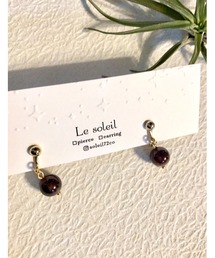 【Le soleil】小ぶりのひとつぶ イヤリング(MA)