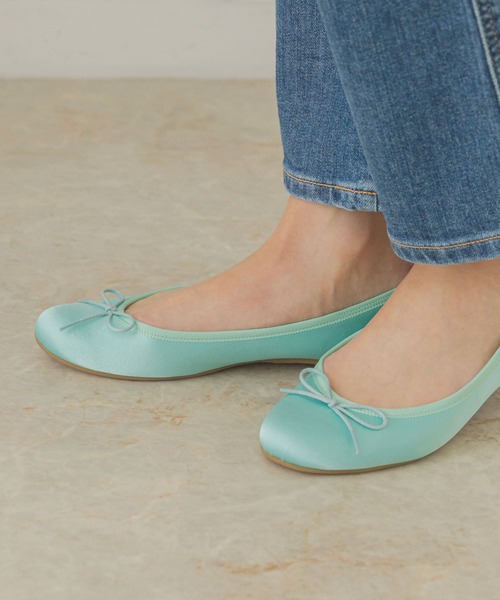 RODE SKO（ロデスコ）の「『MADE IN JAPAN』サテンプレーンバレエシューズ（バレエシューズ・レディース・ミント/ラベンダー/イエロー/ピンク/ベージュ系その他/ブラック/グレー/ブルー・36/37/38）」の5枚目の写真