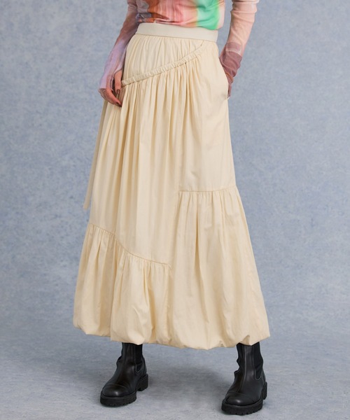 PUBLIC TOKYO（パブリックトウキョウ）の「【軽い】ボリュームギャザーバルーンスカート（スカート・レディース・アイボリー/ダークグレー/ブルー・FREE）」の18枚目の写真