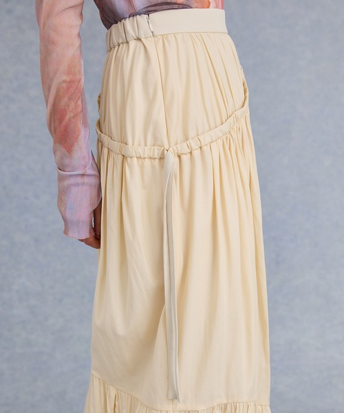 PUBLIC TOKYO（パブリックトウキョウ）の「【軽い】ボリュームギャザーバルーンスカート（スカート・レディース・アイボリー/ダークグレー/ブルー・FREE）」の9枚目の写真