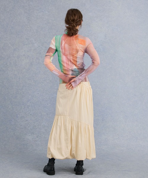 PUBLIC TOKYO（パブリックトウキョウ）の「【軽い】ボリュームギャザーバルーンスカート（スカート・レディース・アイボリー/ダークグレー/ブルー・FREE）」の14枚目の写真