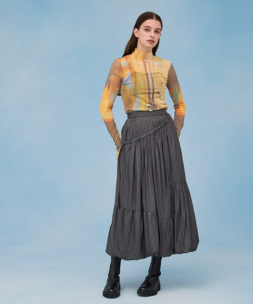 PUBLIC TOKYO（パブリックトウキョウ）の「【軽い】ボリュームギャザーバルーンスカート（スカート・レディース・アイボリー/ダークグレー/ブルー・FREE）」の21枚目の写真