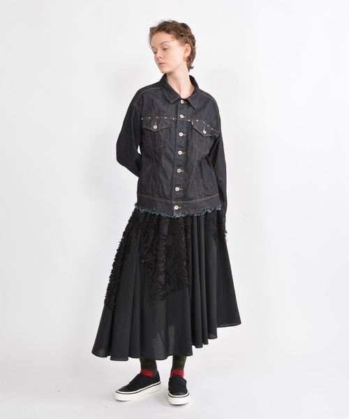 gomme（ゴム）の「8ozデニム フリンジGジャン（デニム