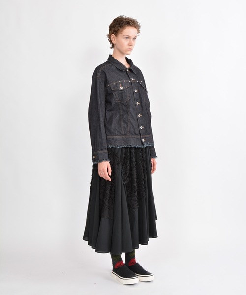 gomme（ゴム）の「8ozデニム フリンジGジャン（デニム