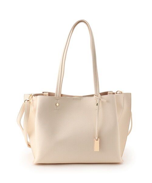 SHOO・LA・RUE(シューラルー)の「◆【軽量】前後ポケットA4トートバッグ【2WAY】(トートバッグ・レディース・アイボリー/ブラック/グレー・00)」の2枚目の写真