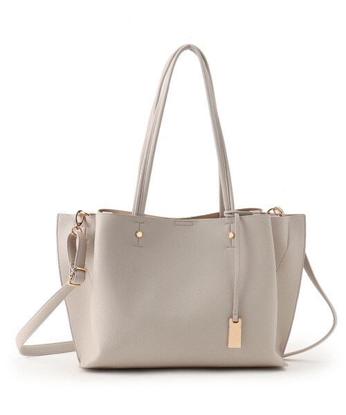 SHOO・LA・RUE(シューラルー)の「◆【軽量】前後ポケットA4トートバッグ【2WAY】(トートバッグ・レディース・アイボリー/ブラック/グレー・00)」の16枚目の写真