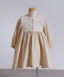 Hoppetta（ホッペッタ）の「Hoppetta flower刺繍ヨークワンピース 80cm/90cm/100cm（ワンピース）」