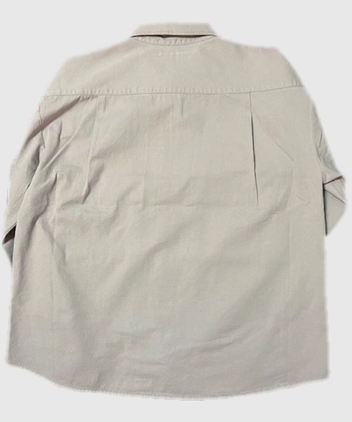 Alil(アリル)の「【Alil】ピケ&デニム シャツブルゾン シャツジャケット 大人カジュアル(ブルゾン・メンズ・ブルー/カーキ/グレイッシュベージュ・LARGE/MEDIUM/SMALL)」の14枚目の写真