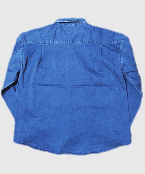 Alil(アリル)の「【Alil】ピケ&デニム シャツブルゾン シャツジャケット 大人カジュアル(ブルゾン・メンズ・ブルー/カーキ/グレイッシュベージュ・LARGE/MEDIUM/SMALL)」の18枚目の写真