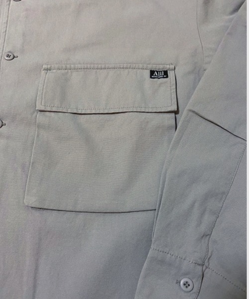 Alil(アリル)の「【Alil】ピケ&デニム シャツブルゾン シャツジャケット 大人カジュアル(ブルゾン・メンズ・ブルー/カーキ/グレイッシュベージュ・LARGE/MEDIUM/SMALL)」の20枚目の写真