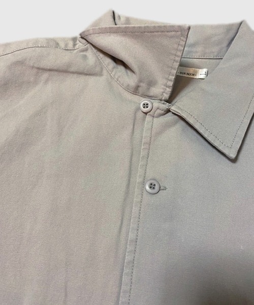 Alil(アリル)の「【Alil】ピケ&デニム シャツブルゾン シャツジャケット 大人カジュアル(ブルゾン・メンズ・ブルー/カーキ/グレイッシュベージュ・LARGE/MEDIUM/SMALL)」の22枚目の写真
