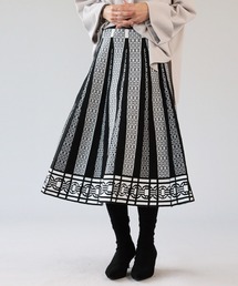 プリーツ風ニットスカート