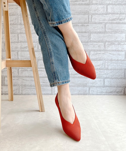 Noubel Voug Relax(ヌーベルヴォーグリラックス)の「ミドルヒールニットパンプス(パンプス・レディース・アイボリー/ブラック/パープル/ワイン/ベージュ系その他/ベージュ・M/S/L/LL)」の6枚目の写真