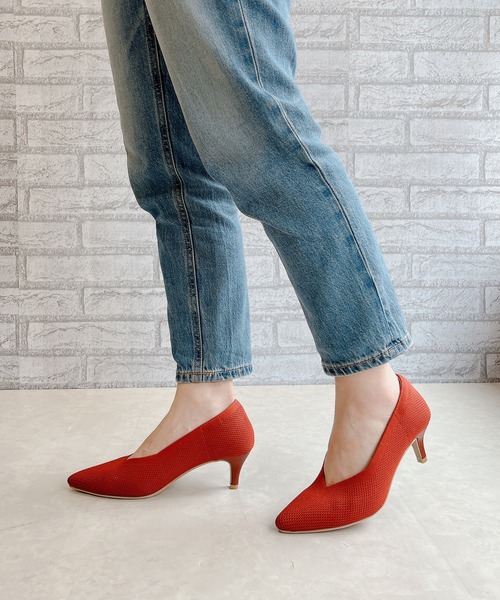 Noubel Voug Relax(ヌーベルヴォーグリラックス)の「ミドルヒールニットパンプス(パンプス・レディース・アイボリー/ブラック/パープル/ワイン/ベージュ系その他/ベージュ・M/S/L/LL)」の16枚目の写真