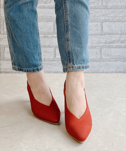 Noubel Voug Relax(ヌーベルヴォーグリラックス)の「ミドルヒールニットパンプス(パンプス・レディース・アイボリー/ブラック/パープル/ワイン/ベージュ系その他/ベージュ・M/S/L/LL)」の17枚目の写真