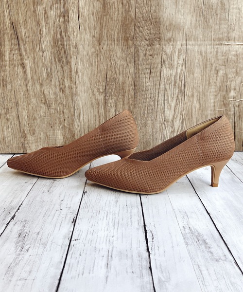 Noubel Voug Relax(ヌーベルヴォーグリラックス)の「ミドルヒールニットパンプス(パンプス・レディース・アイボリー/ブラック/パープル/ワイン/ベージュ系その他/ベージュ・M/S/L/LL)」の19枚目の写真