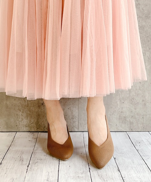 Noubel Voug Relax(ヌーベルヴォーグリラックス)の「ミドルヒールニットパンプス(パンプス・レディース・アイボリー/ブラック/パープル/ワイン/ベージュ系その他/ベージュ・M/S/L/LL)」の21枚目の写真