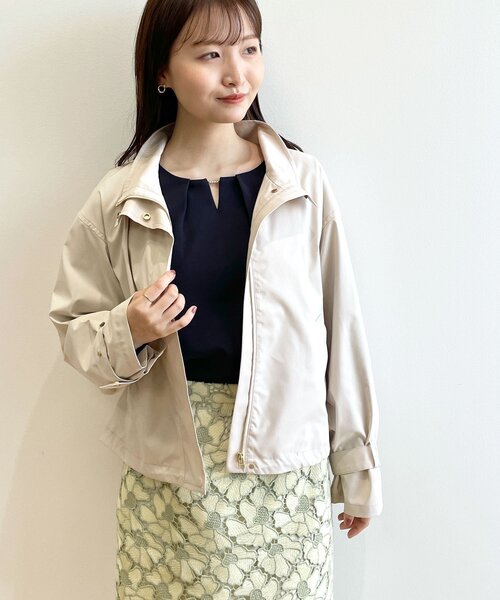 index（インデックス）の「◆フェイクパールバーネックトップス【洗濯機洗い可】（Tシャツ/カットソー・レディース・グリーン系/ライトグレー/ホワイト系その他3/ネイビー・40/42/38/36）」の14枚目の写真