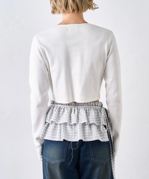 WHO'S WHO gallery(フーズフーギャラリー)の「【WEB限定】ヘンリーネックショートトップス(Tシャツ/カットソー・レディース・ライトグレー/ブラック/オフホワイト/レッド/チャコールグレー/グレー/ブラック系その他/ブラウン/ブラウン系その他/ネイビー・FREE/MEDIUM)」の21枚目の写真