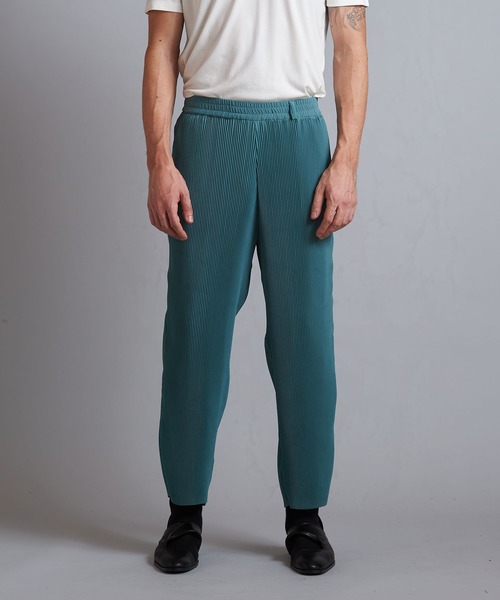 NO ID.（ノーアイディ）の「【NO ID.】Easy Wide Pleats Pants / イージー ワイド プリーツ パンツ（その他パンツ・メンズ・ブラック/グリーン/ブラック×グレー・1/2）」の4枚目の写真