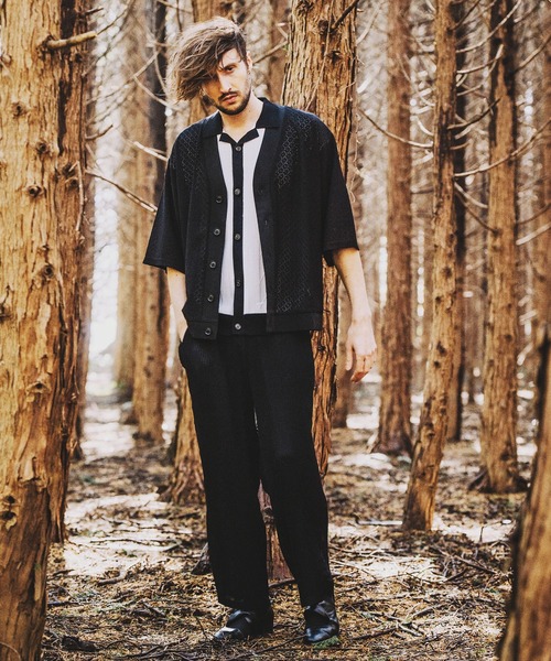 NO ID.（ノーアイディ）の「【NO ID.】Easy Wide Pleats Pants / イージー ワイド プリーツ パンツ（その他パンツ・メンズ・ブラック/グリーン/ブラック×グレー・1/2）」の21枚目の写真