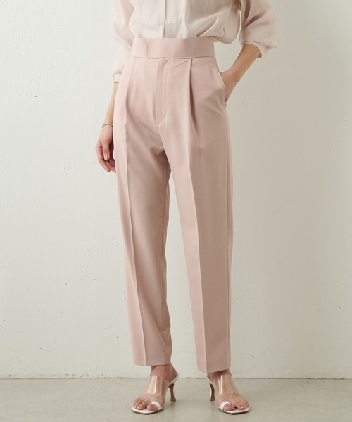 Whim Gazette（ウィムガゼット）の「ドライストレッチパンツ（スラックス・レディース・ライトベージュ/ネイビー/ピンク・36/38）」の3枚目の写真