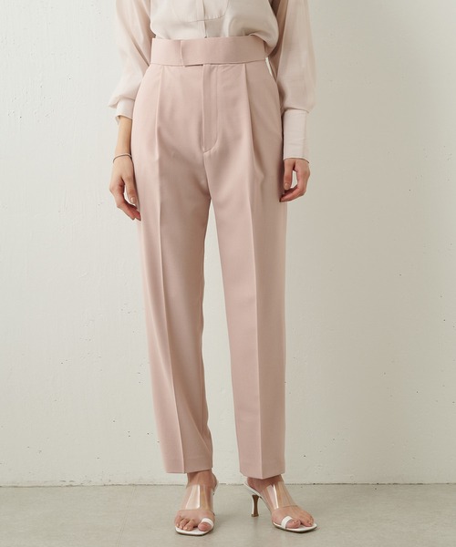 Whim Gazette（ウィムガゼット）の「ドライストレッチパンツ（スラックス・レディース・ライトベージュ/ネイビー/ピンク・36/38）」の4枚目の写真