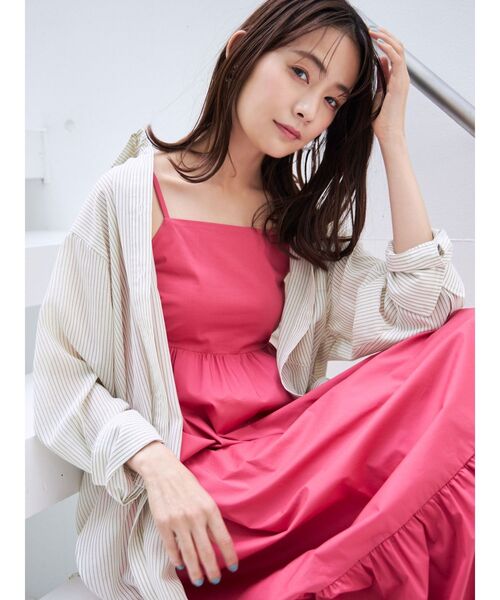 MERCURYDUO(マーキュリーデュオ)の「シアーストライプシャツ(シャツ/ブラウス・レディース・ベージュ/ブルー/ピンク・FREE)」の12枚目の写真